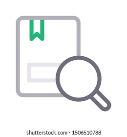 search book colour line vector icon