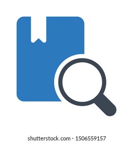 search book glyph colour vector icon