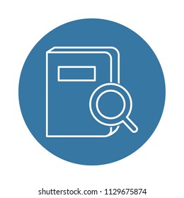 search for a book icon. Element of books and magazines icons for mobile concept and web apps. Badge style search for a book icon can be used for web and mobile apps on white background