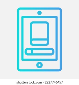 Search book icon in gradient style, use for website mobile app presentation