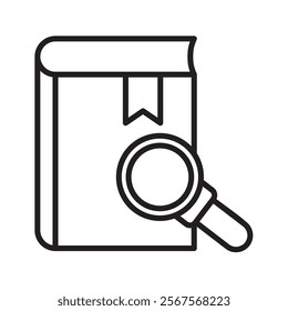 search book icon line vector design template with trendy style
