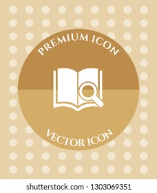 Search Book Icon for Web. Application, Software & Graphic Design.
