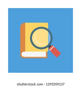 search  book  magnifier  