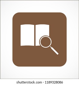 Search for a book vector icon 10 eps