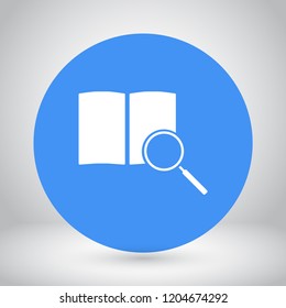 Search for a book vector icon 10 eps