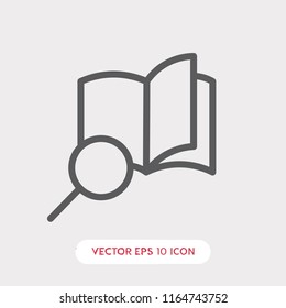 Search book vector icon
