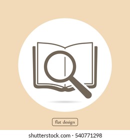 Search Book Vector Icon