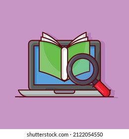 search book Vector illustration isolated on a transparent background. vector line flat icons for concept or web graphics.