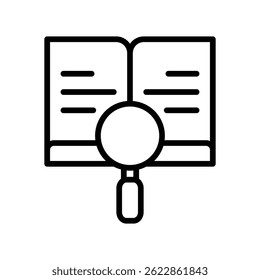 Suche Book Vektorgrafik-Gliederungssymbol. EPS10-Datei 