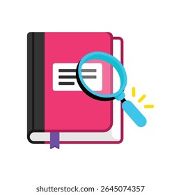 Iconos del estilo del Vector del libro de Búsqueda. Archivo EPS 10.