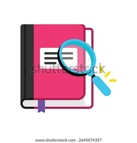 Search Book Vector style icons. EPS 10 file.