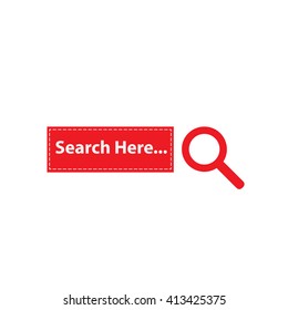 Search Box Button Flat Design