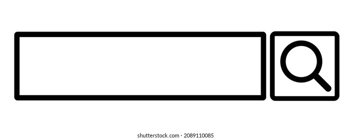 Search box with copy space, search bar icon. vector.