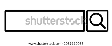 Search box with copy space, search bar icon. vector.