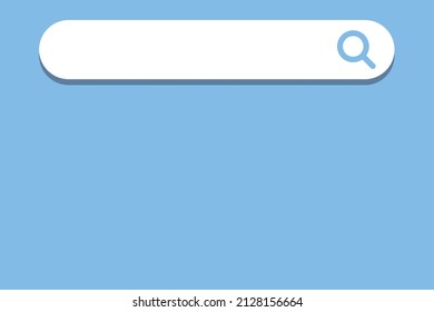 Icono del cuadro de búsqueda aislado en fondo azul. Vector.