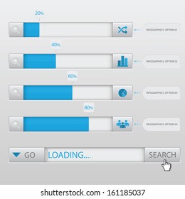 Search Box Loading Infographic Design Template