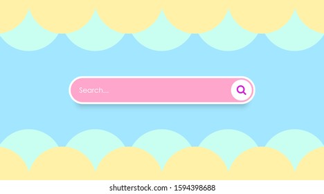 Search box in page template vector
