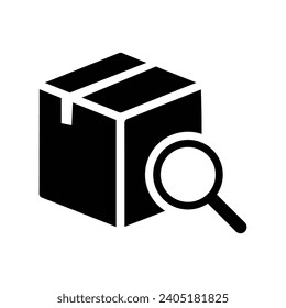 Search box, parcel, package icon, Perfect use for print media, web, stock images, commercial use or any kind of design project.