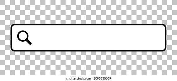 A search box with a simple magnifying glass. Vector with transparent background.