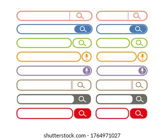 Search box vector illustration, search bar.