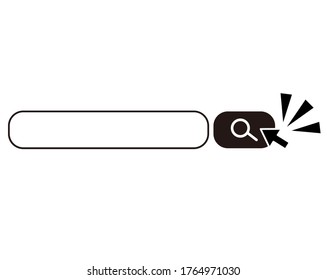 Search box vector illustration, search bar.