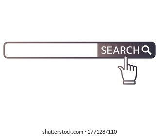 Search box vector illustration, search bar.