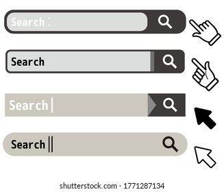 Search box vector illustration, search bar.