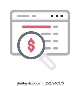 search browser colour linr vector icon