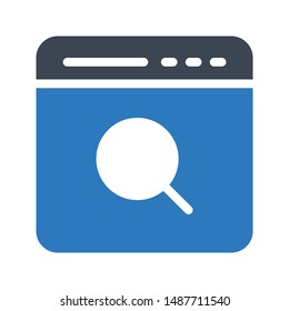 search browser glyph colour vector icon