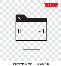 Search in browser icon vector isolated on white background.