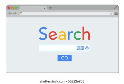 Search browser. Internets browser vector over white background.