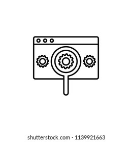 search for browser settings icon. Element of sturt up icon for mobile concept and web apps. Thin line search for browser settings icon can be used for web and mobile