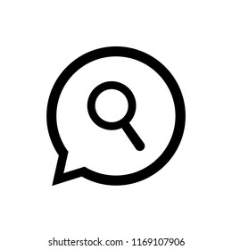 Search in Bubble Icon Vector