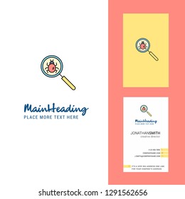 Search bug  Creative Logo and business card. vertical Design Vector