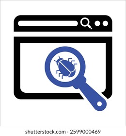 Search Bug Icon Isolated On White Background