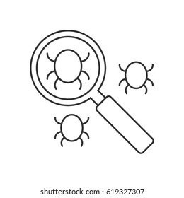 Search bug line icon