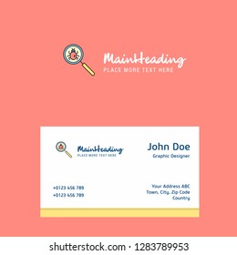 Search bug  logo Design with business card template. Elegant corporate identity. - Vector