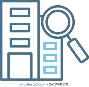 Search Building Line Two Colour Icon