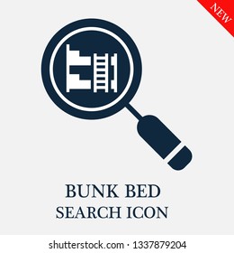 search Bunk bed icon. Editable search Bunk bed icon for web or mobile.