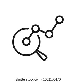 search business charts. minimal thin line web icon. simple vector illustration outline. concept for infographic, website or app.