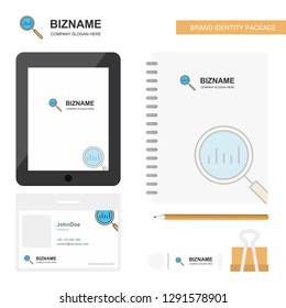 Search Business Logo, Tab App, Diary PVC Employee Card and USB Brand Stationary Package Design Vector Template