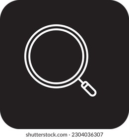 Icono de Search Business y Office con estilo de línea rellena en negro. hallazgo, vidrio, zoom, investigación, óptica, herramienta, lente. Ilustración del vector