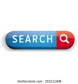 Search button blue and red vector