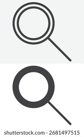 Suchschaltfläche anderes Stil Icon Pack. Linien- und Glyphenversion, Kontur und bearbeitbares Konturvektorzeichen. Symbol, Symbol für Logo-Illustration.
