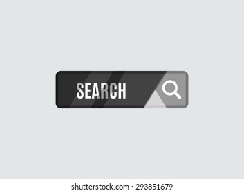 Search button, futuristic hi-tech UI design. Website, mobile applications icon, online design, business, gui or ui