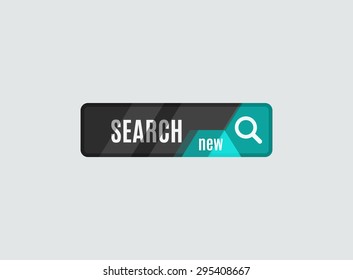 Search button, futuristic hi-tech UI design. Website, mobile applications icon, online design, business, gui or ui