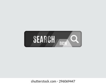 Search button, futuristic hi-tech UI design. Website, mobile applications icon, online design, business, gui or ui