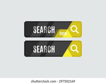Search button, futuristic hi-tech UI design. Website, mobile applications icon, online design, business, gui or ui