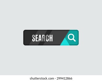 Search button, futuristic hi-tech UI design. Website, mobile applications icon, online design, business, gui or ui