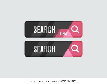 Search button, futuristic hi-tech UI design. Website, mobile applications icon, online design, business, gui or ui